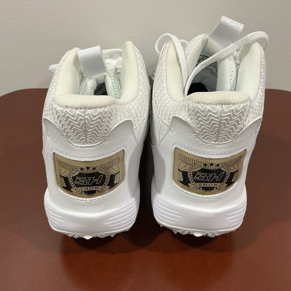 MENS SIZE 15 Under Armour Harper 9 Pro TPU Baseball Cleats WHITE/GOLD New No Box - Picture 3 of 6